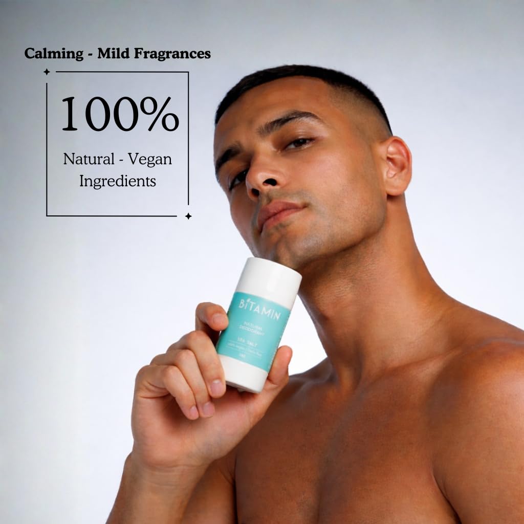 Bitamin Natural Deodorant Roll On for Men & Women | 5% Vitamin C | 8 Hour Odour Control & Underarm Brightening | 0% Aluminium, Alcohol, Parabens & Triclosan | O