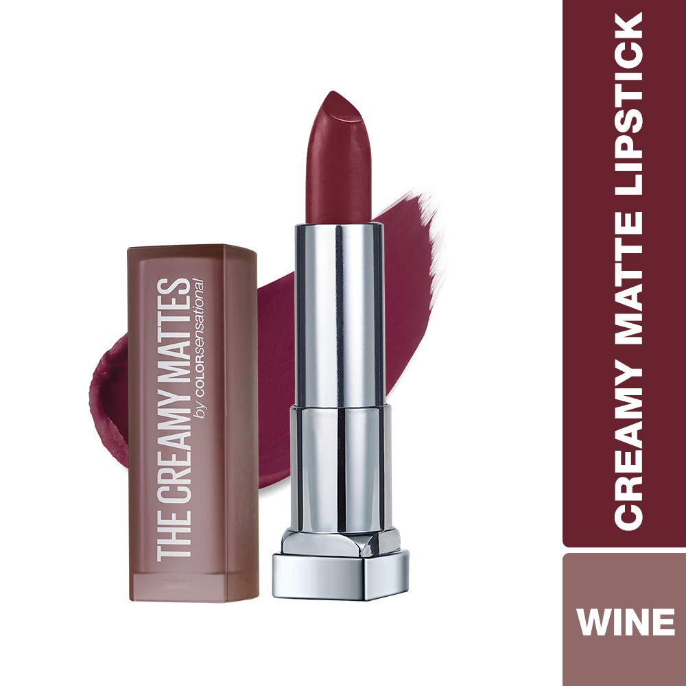Maybelline New York Color Sensational Creamy Matte Lipstick, 690 Siren in Scarlet, 3.9g And Maybelline New York Color Sensational Creamy Matte Lipstick, 696 Bur