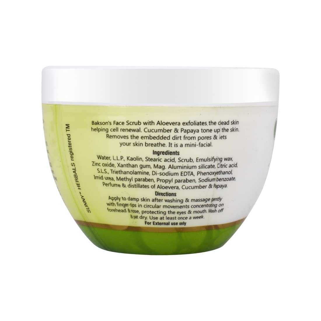Sunny Face Scrub Loaded With Aloevera, Cucumber & Papaya Extracts | Removes Embedded Dirt | Exfoliates Dead Skin, thus helping Cell Renewal | Cucumber & Papaya