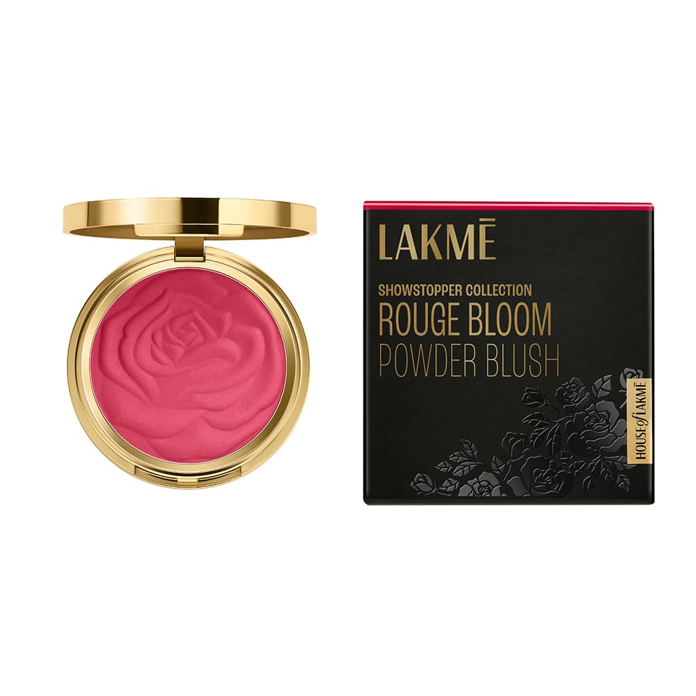 Lakme Showstopper Collection Rouge Bloom Powder Blush Vintage Rose -12g