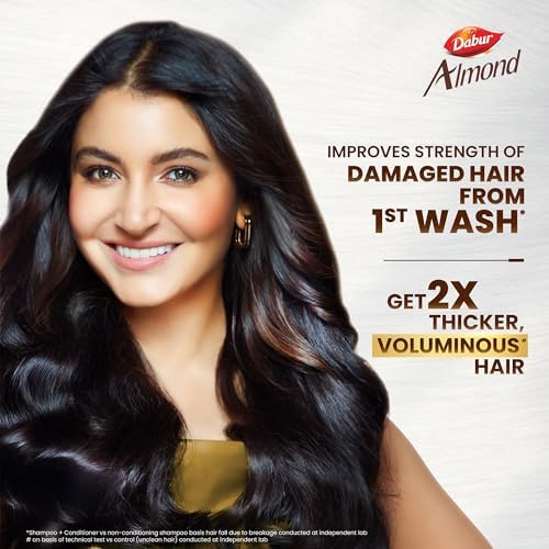 Dabur Almond Shampoo - 650 ml | For Nourished & Smooth Hair | Intense Nourishment | Helps in Hair Strenghtening | With Almond-Vita Complex & Milk Extracts