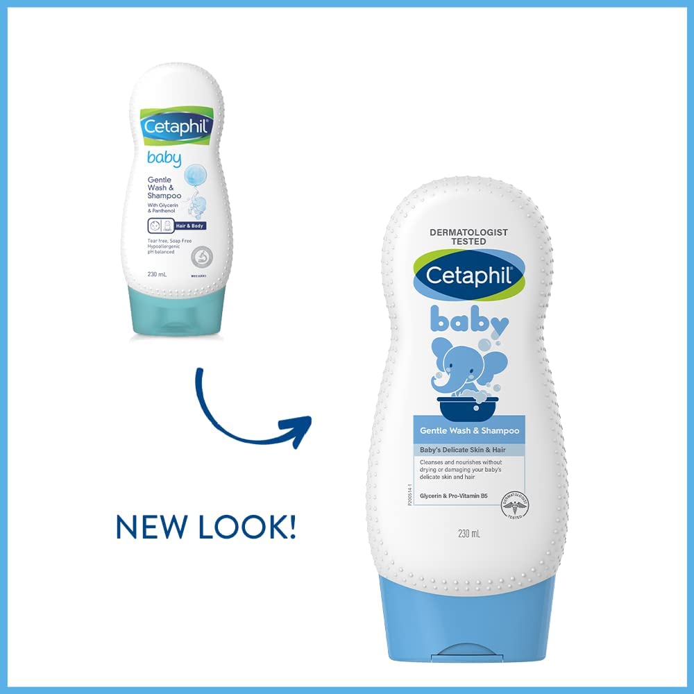 Galderma Cetaphil Baby Gentle Wash And Shampoo (230Ml) - Pack Of 2