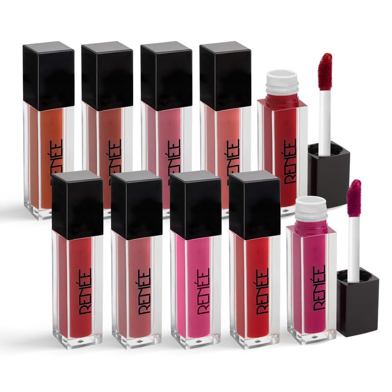 RENEE Stay Forever Matte Liquid Lipstick Combo | Transfer & Smudge-Proof | Long Lasting | Infused with Vitamin E & Jojoba Oil | Perfect for Gifting, Wedding & S