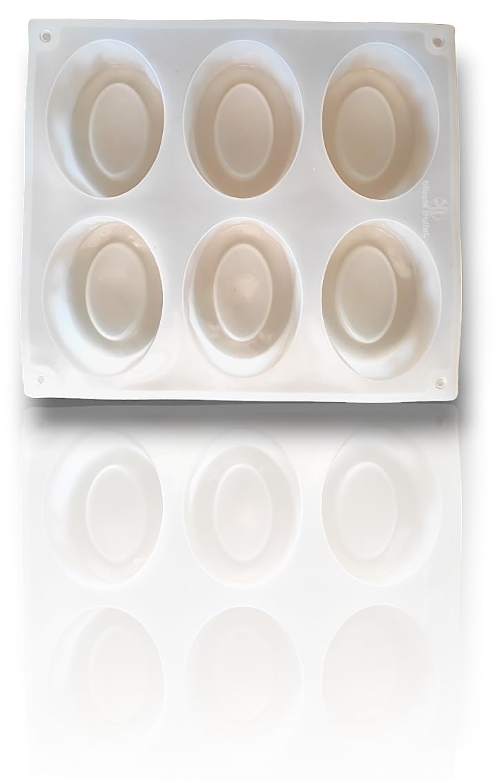 Silicone Pears Soap White Mould, 6 Cavity for Handmade Soap Making