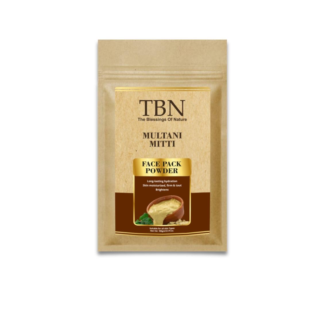 TBN 100% Natural and Organic Multani Mitti For Exfoliating, Soothing, Nourishing, Smoothening Face, Skin and Hair | For Face Mask and Hair Mask | Cleanses Skin