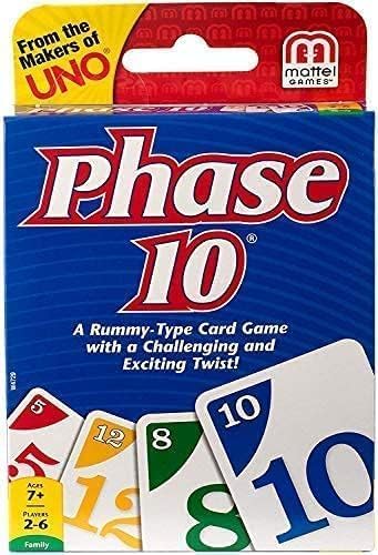 Mattel Flip and Phase 10 Card Game, Combo Pack of 2