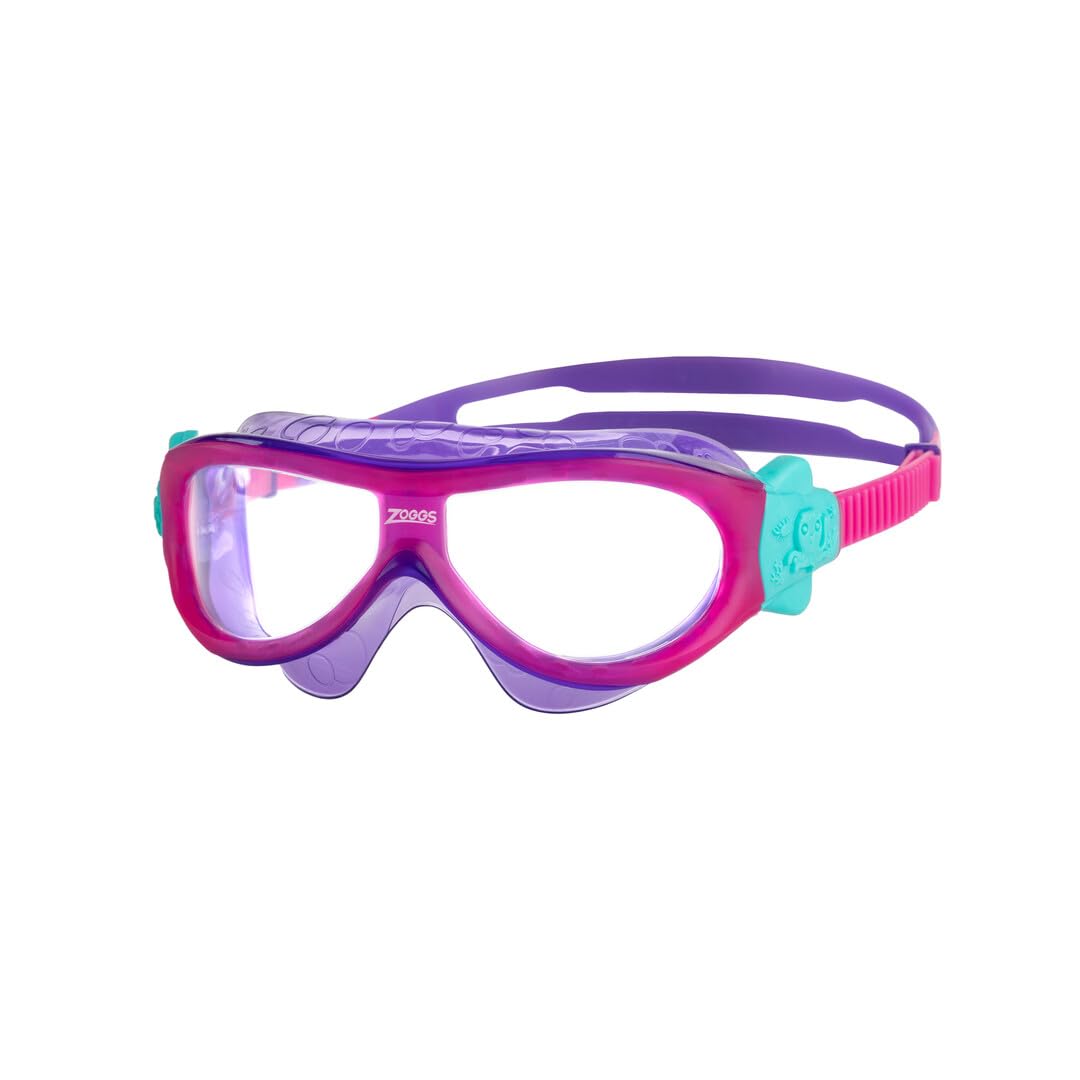 ZOGGS Phantom Mask Goggles for Junior, Color-Pink/Violet/Clear Pink/Violet/Clear Phantom Mask