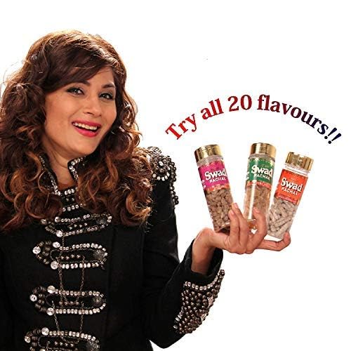Swad Candy Pack (25 Digestive Toffees) & After Meal Mouthfresheners (White Sweet Saunf, Anardana, khatta Meetha aam, Banarasi Paan & Navratan Mukhwas Pachak) 6