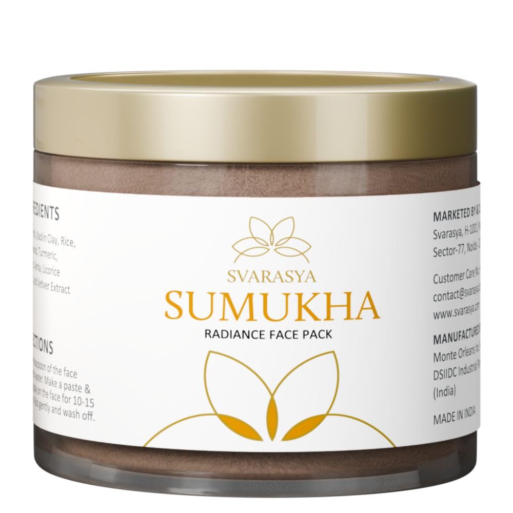 Svarasya Sumukha Ayurvedic Face Pack for women (ubtan powder) | The Ancient Fairness Face pack powder with Natural Ingredients (Sandalwood powder, Licorice powd