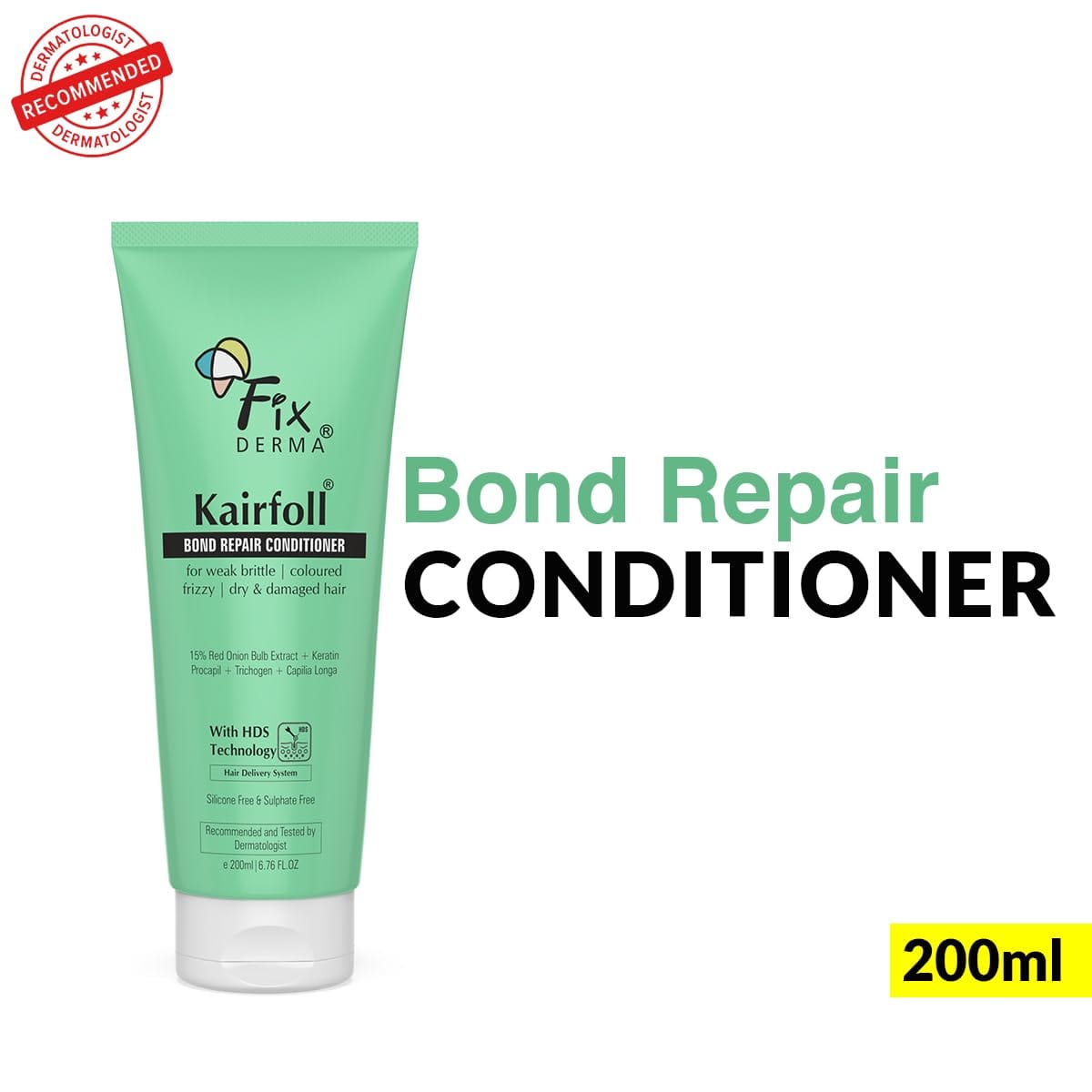 Fixderma - Kairfoll 15% Red Onion Conditioner with Castor Oil for Hair Growth (200mL)