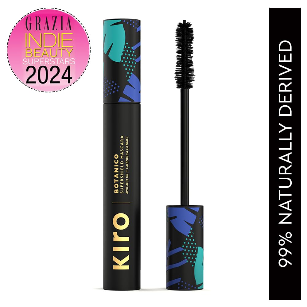 Kiro Botanico Super Shield Mascara - Carbon Black 01, Waterproof, Vegan, 9 g