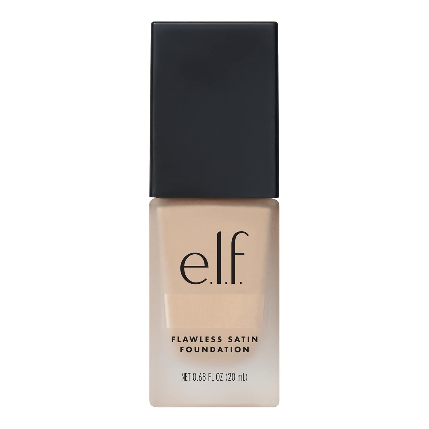 e.l.f. Flawless Satin Foundation, Lightweight & Medium Coverage, Semi-Matte Finish, Vegan & Cruelty-Free, Beige, 0.68 Fl Oz (20mL)