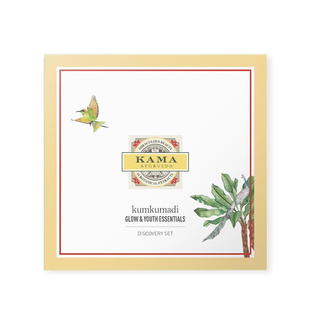 Kama Ayurveda Kumkumadi Glow Discovery Set / 3 piece Skincare Sample Set