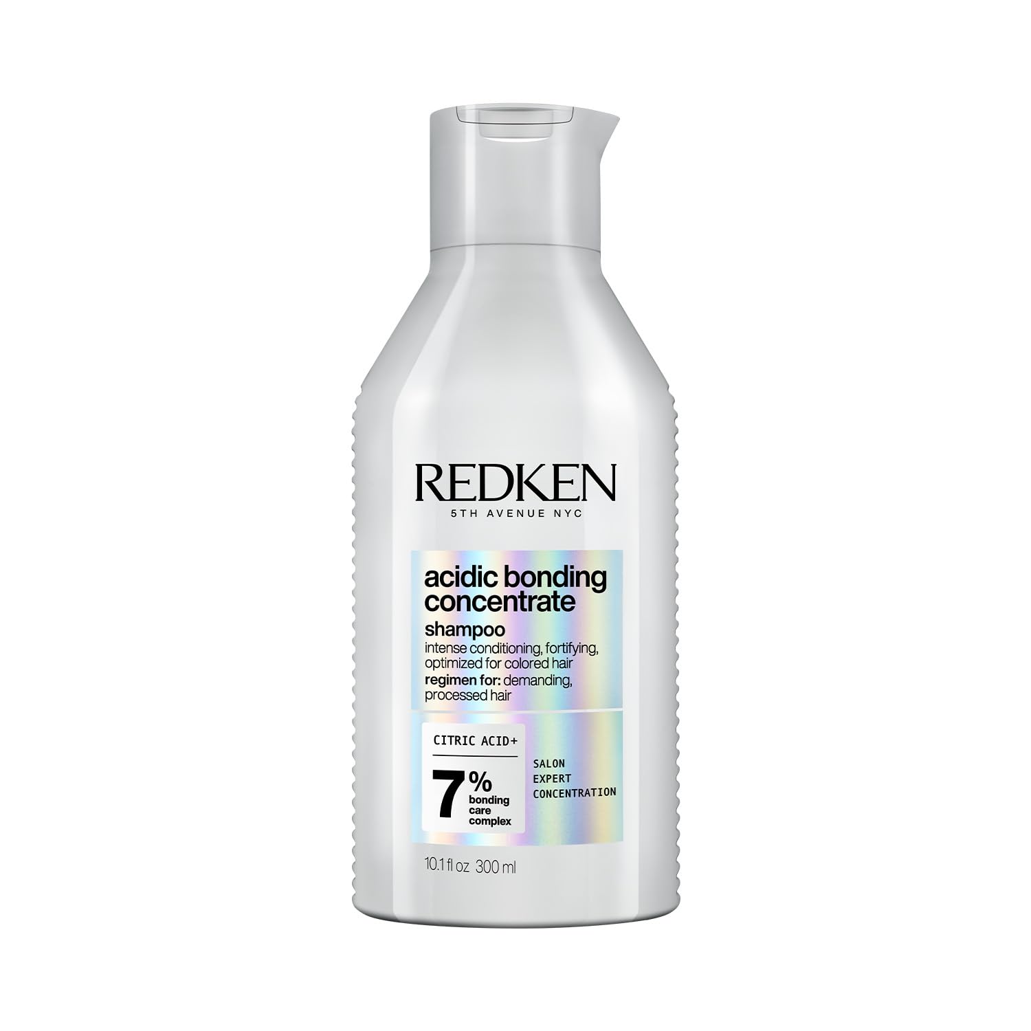 Redken Acidic Bonding Concentrate Sulphate Free Shampoo With Citric Acid, 300 ml | Professional pH Balancing Bond Repair Shampoo For Dry, Damaged, Coloured and Frizzy Hair | For Men & Women