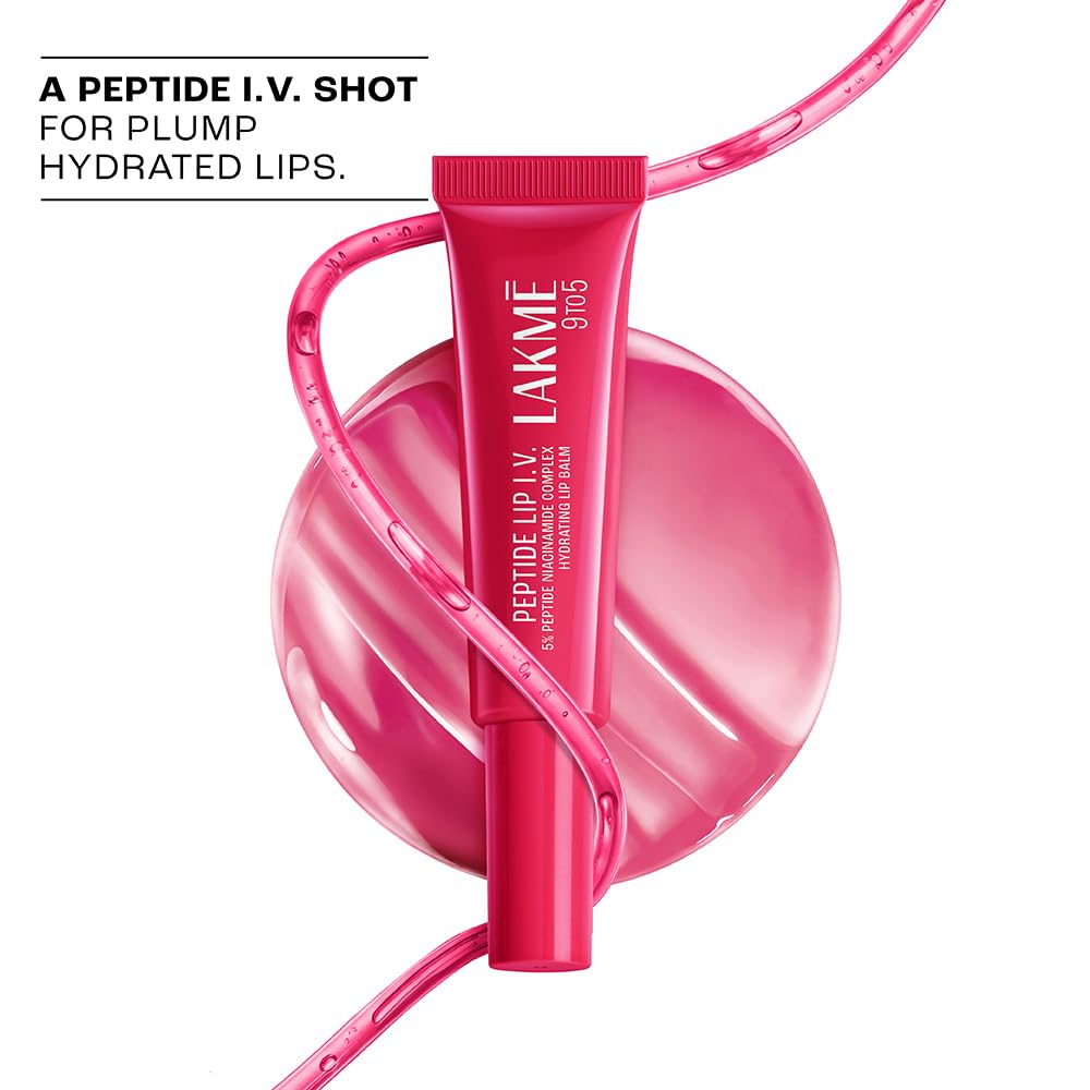 Lakme Peptide Lip IV with 5% Peptide-Niacinamide Complex, For Intense Hydration With A Serum-Like Texture That Visibly Plumps, Smoothens, and Repairs, Peptalk P