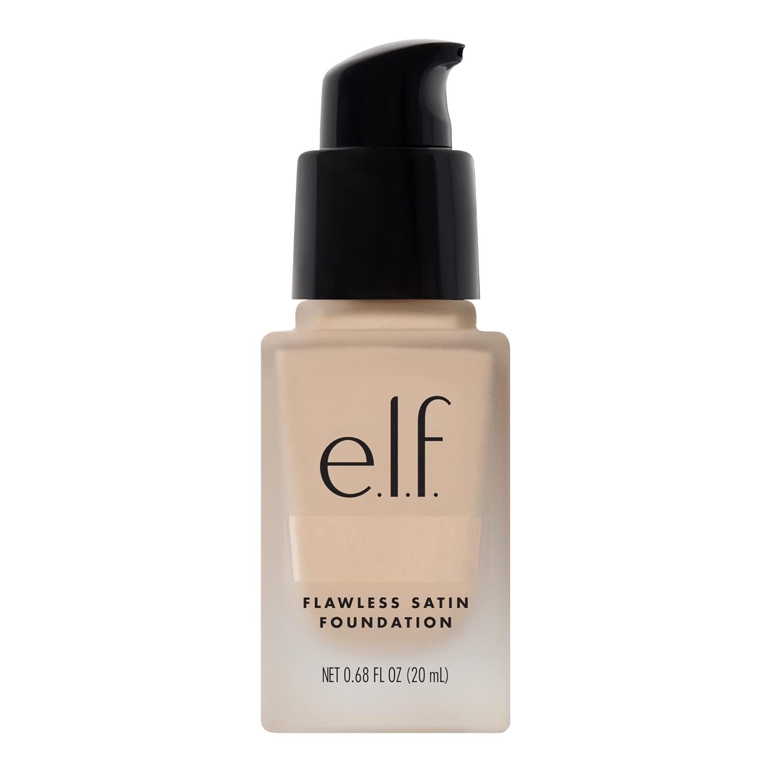 e.l.f. Flawless Satin Foundation, Lightweight & Medium Coverage, Semi-Matte Finish, Vegan & Cruelty-Free, Beige, 0.68 Fl Oz (20mL)