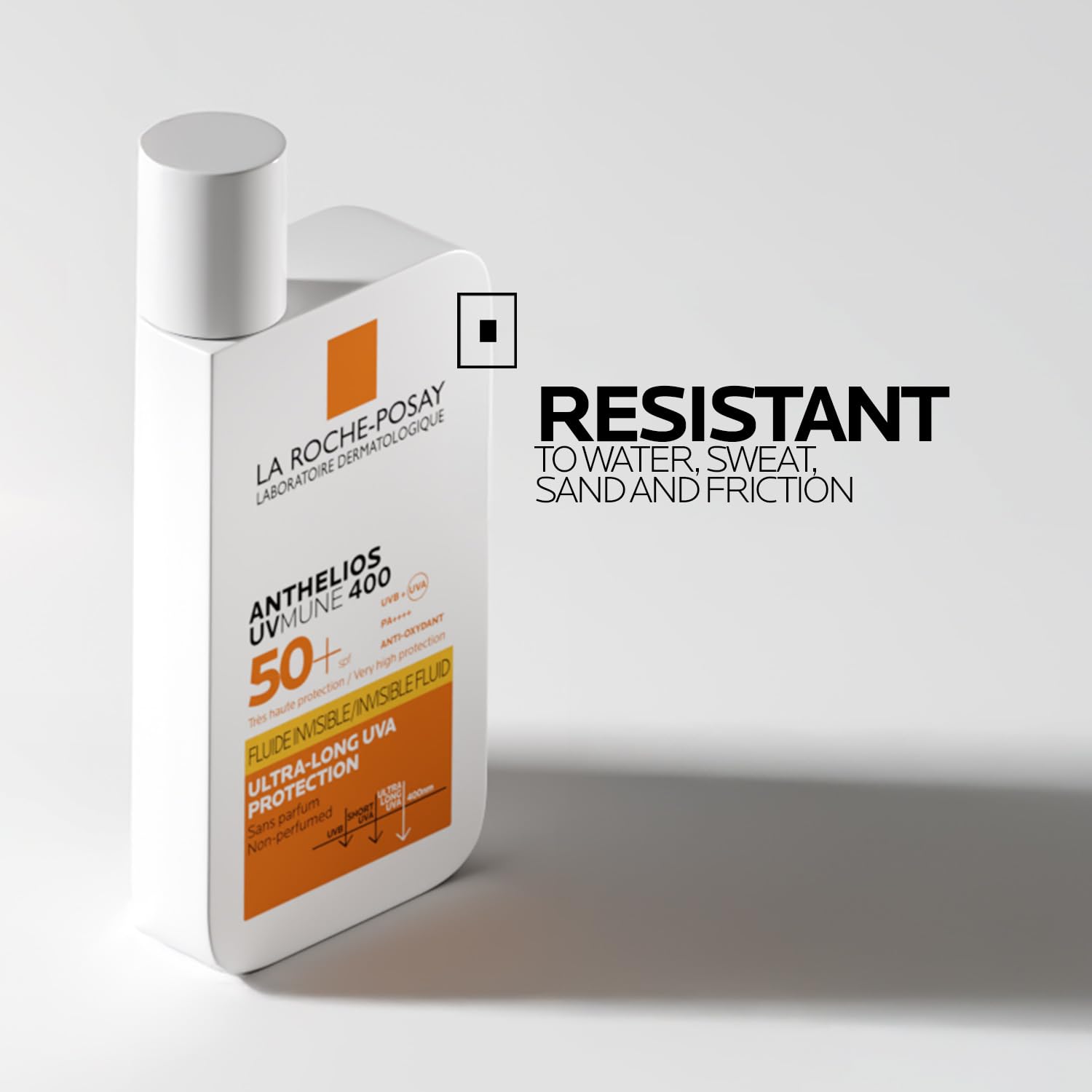 La Roche-Posay Anthelios Sunscreen UVMUNE400 Invisible Fluid SPF50 PA++++ Broad Spectrum UV Protection, Ultra-Lightweight, Non-Perfumed, for Sensitive Skin, 50 ml
