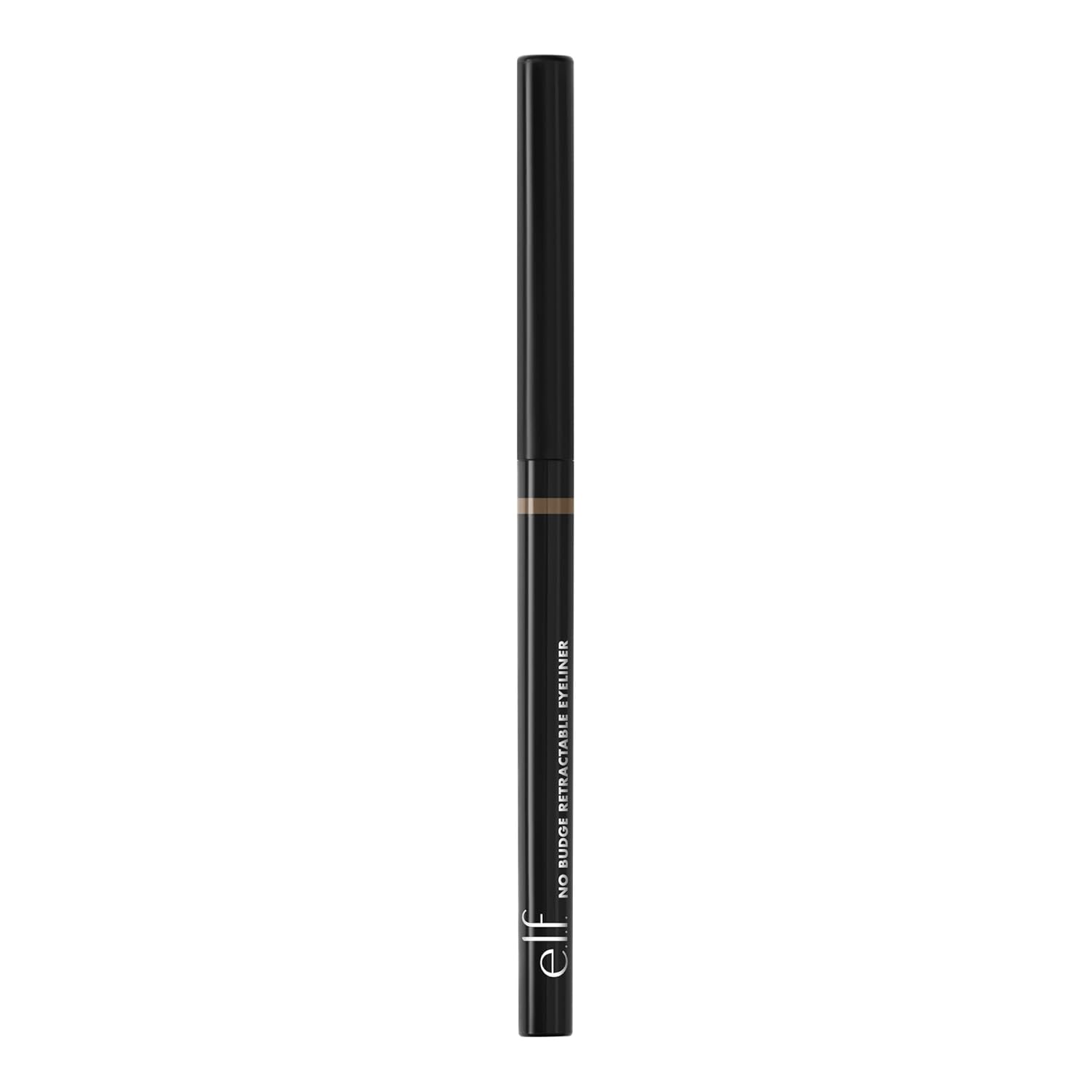 e.l.f. No Budge Retractable Eyeliner, Creamy, Ultra-Pigmented & Waterproof, Creates Bold & Defined Lines, Vegan & Cruelty-Free, Coffee