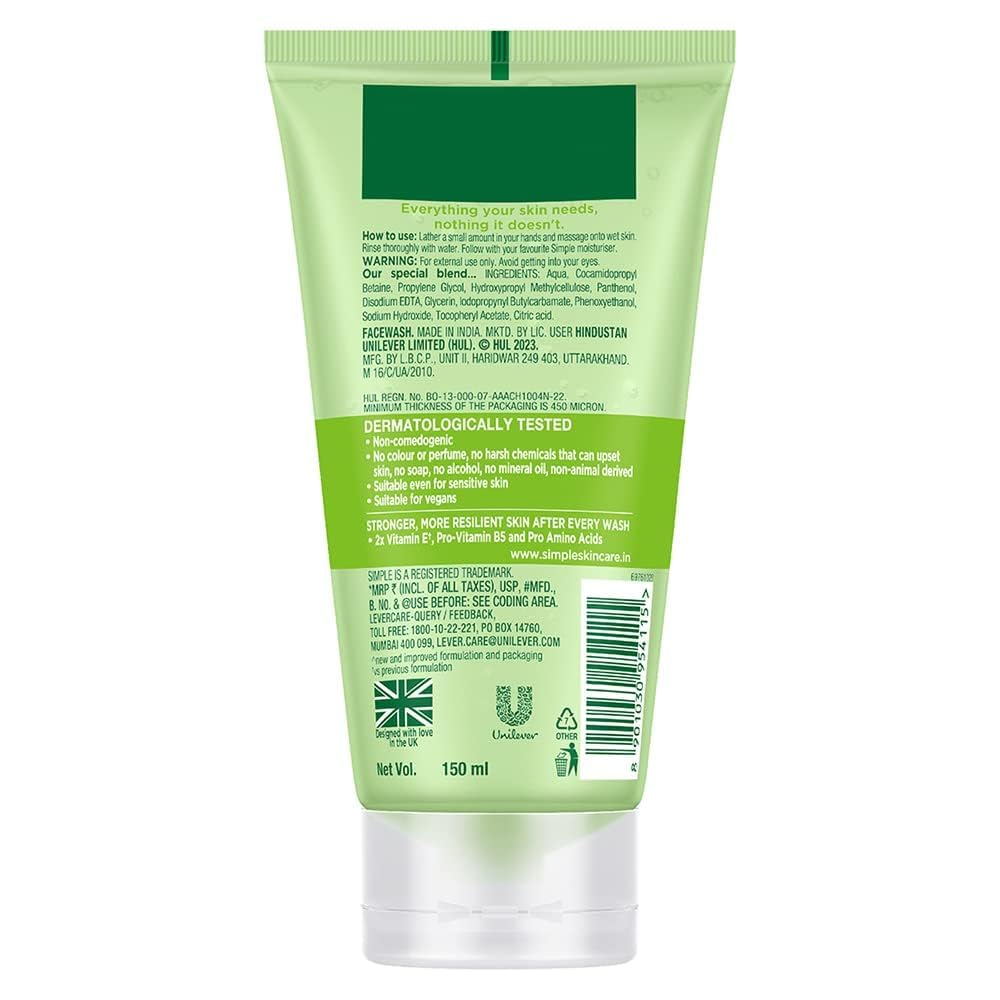 Simple Kind To Skin Refreshing Facial Wash 150 ml (Pack of 2)