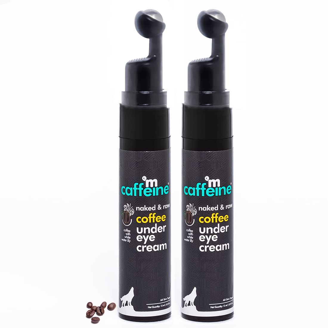 mCaffeine Caffeine Under Eye Cream Gel For Dark Circles, Fine Lines & Wrinkles (Pack of 2) | 94% Users Saw Reduced Dark Circles | Dark Circle Removal Cream for