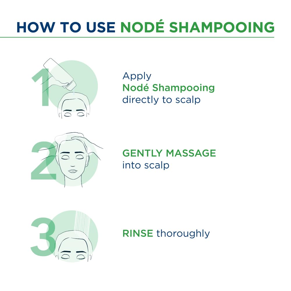 Bioderma Node Shampooing - Cleanses, Respects and Protects | Daily Use Gentle Clarifying Water-Based Shampoo | SLS Free, 400ml