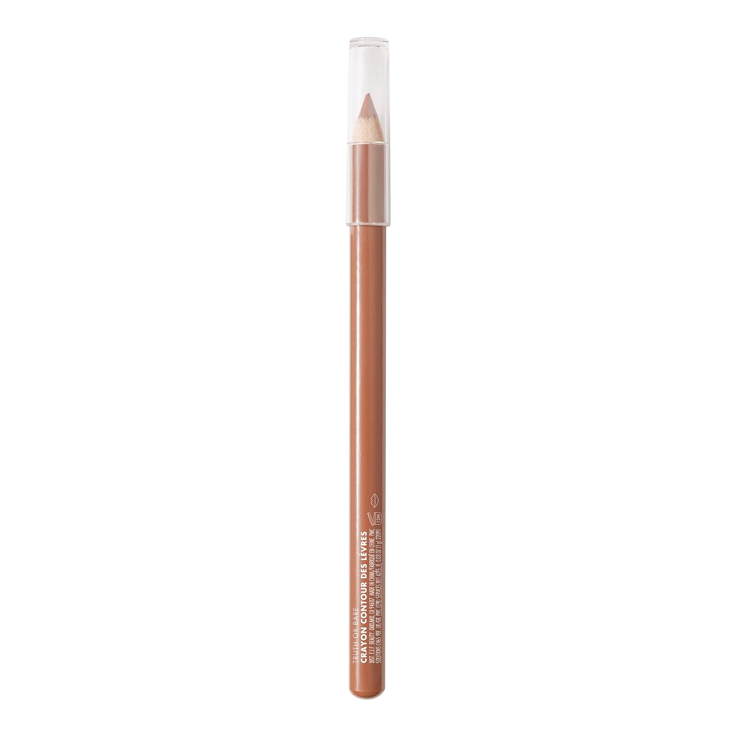 e.l.f. Cream Glide Lip Liner, Shape & Sculpt Lips, High-Pigment Pencil, Semi-Matte Finish, Vegan & Cruelty-Free, Truth or Bare