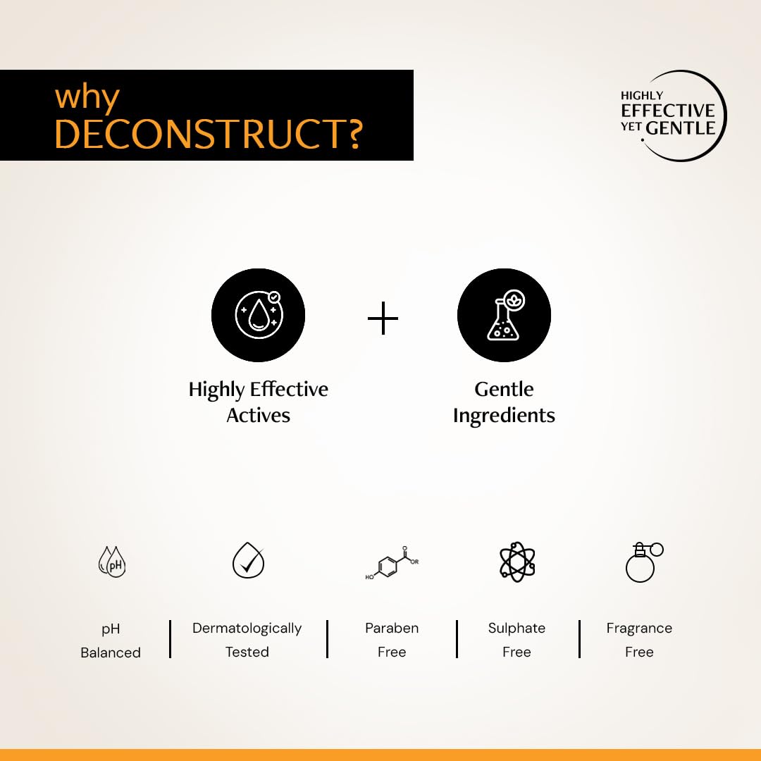 Deconstruct Vitamin C Brightening Face Wash, Brightens & Fades Dark Spots -100ml