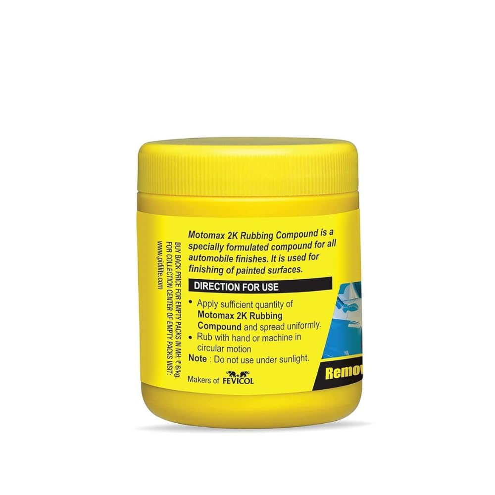 Motomax 2K Rubbing Compound 100g | Removes Minor Scratches, Swirl Marks, Paint defect and Oxidization from metal surfaces on Cars, Bike, Motorbikes | Removes di