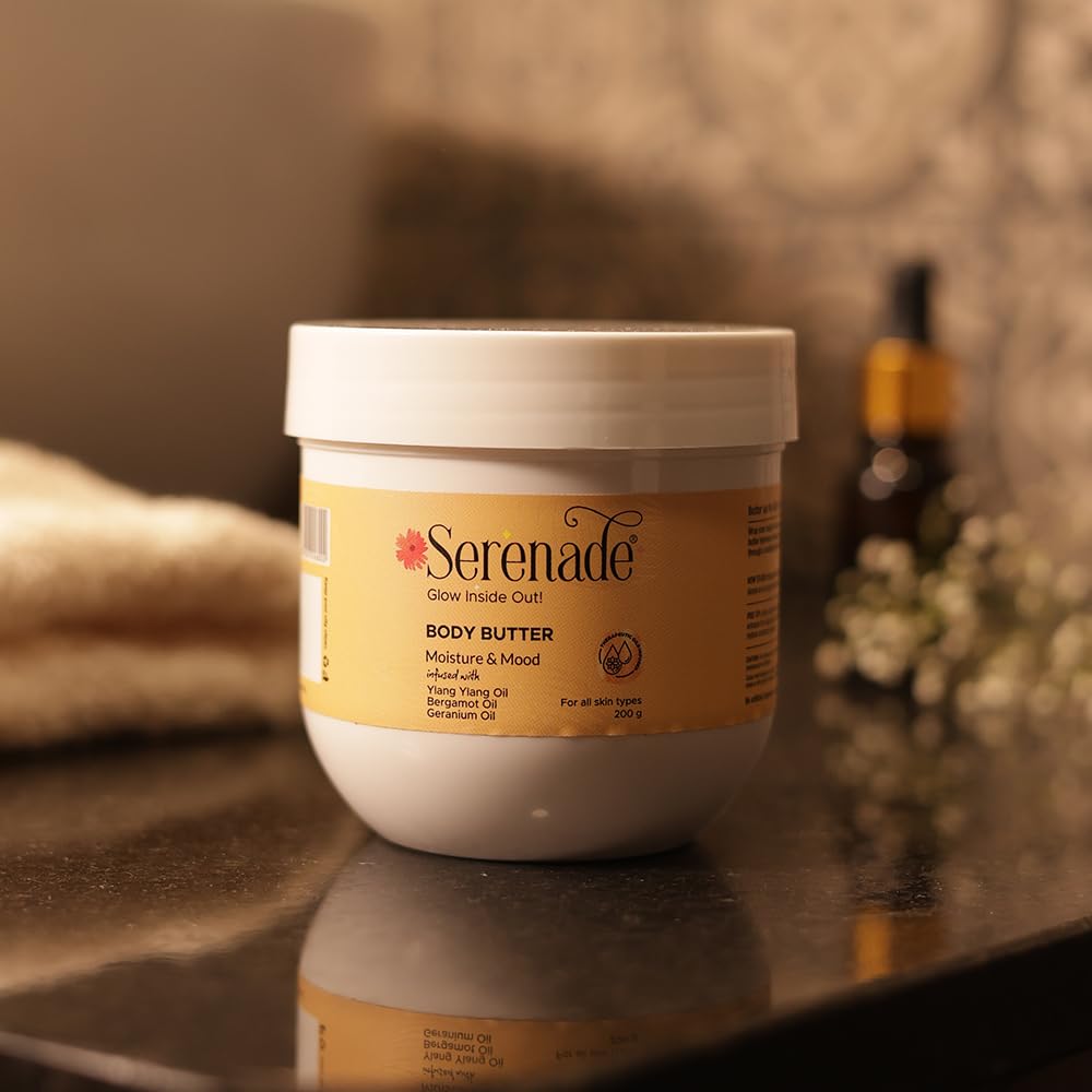 Serenade Moisture & Mood Body Butter | Aromatherapy Infused Skincare for Deep Nourishment & Glow | With Shea Butter, Argan Oil & Hyaluronic Acid | 200 g