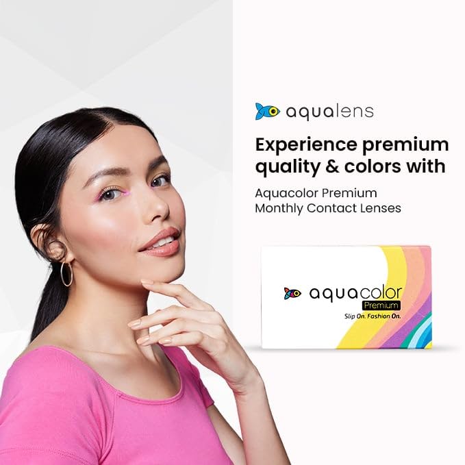 Aqualenses Aqua Color Mystery Hazel Monthly Disposable Premium - 1 Lens Pack, Power(-0.5)
