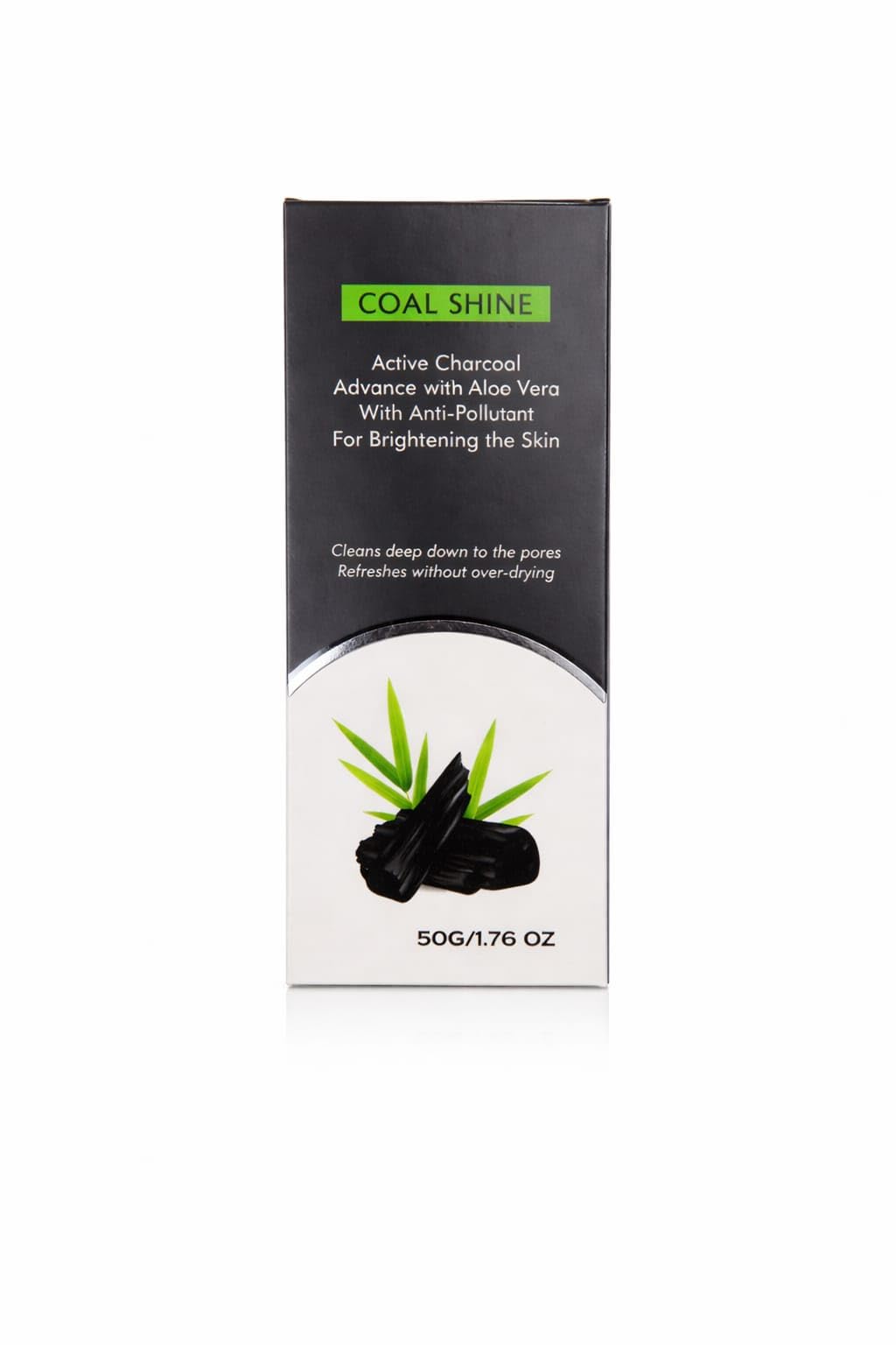 Coal Shine Active Charcoal Face Wash with Aloe Vera, Anti-Pollutant, Skin Brightening, 50g