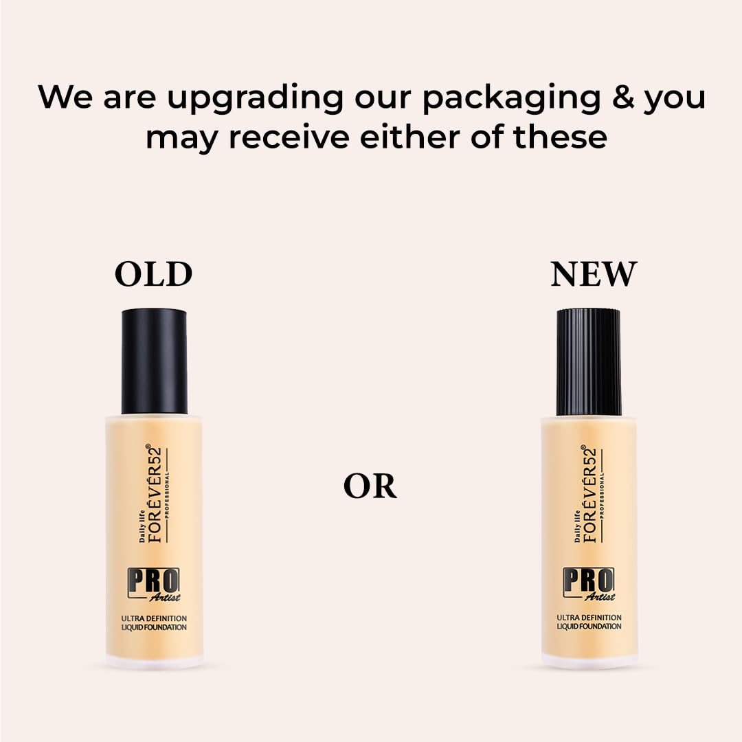 Daily Life Forever52 Pro Artist Ultra Definition Liquid Foundation| Long Lasting, Full Coverage, 24H, Waterproof & Sweatproof, Lightweight Hydrating, Oil-Free Formula - Honey (BUF007) 60ML