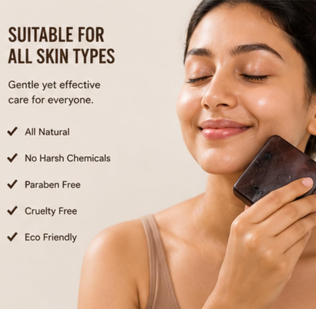 Coffee Multani Mitti Handmade Soap Natural Skin Cleansing Bath Bar for Oily Skin Tan Removal Deep Cleansing Soap .Natural Skin Cleansing, For Oily Skin, Tan Rem