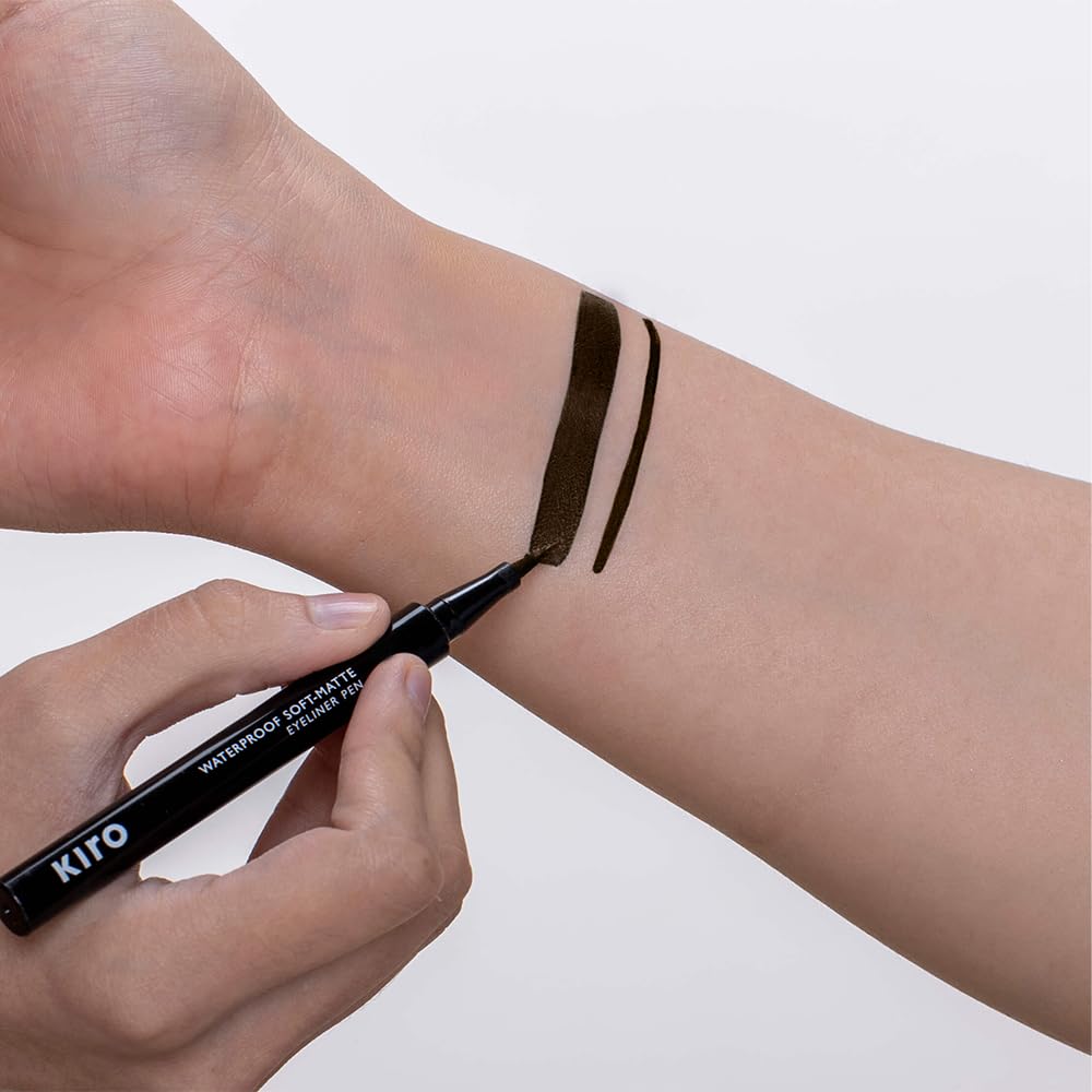 Kiro Waterproof Soft-Matte Eyeliner Pen - Mocha Brown, 1.1 ml | Smudgeproof, Matte, Vegan, No Parabens, Liquid Eye Pen | 24 Hour Stay On, Non-Toxic