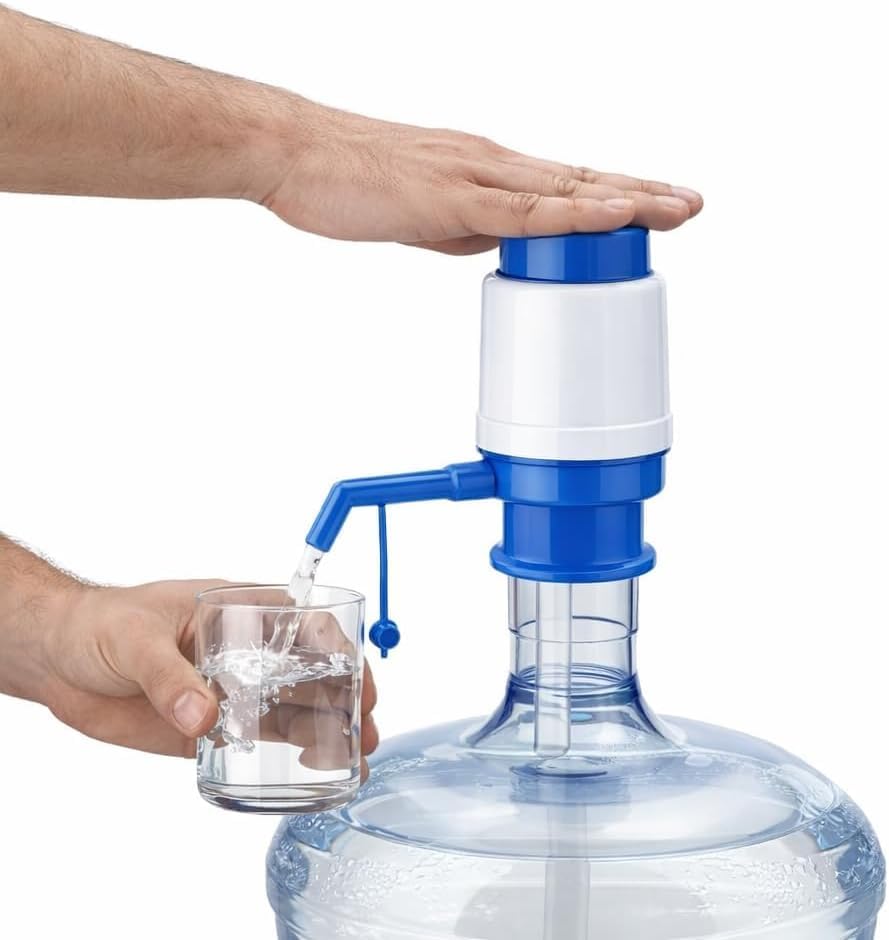 RORIAN Manual Water Pump Dispenser for 20 to 25 Litre Bottles, Hand Press Drinking Water Dispenser with Tube, Portable Water Bottle Pump for Home, Office, and C