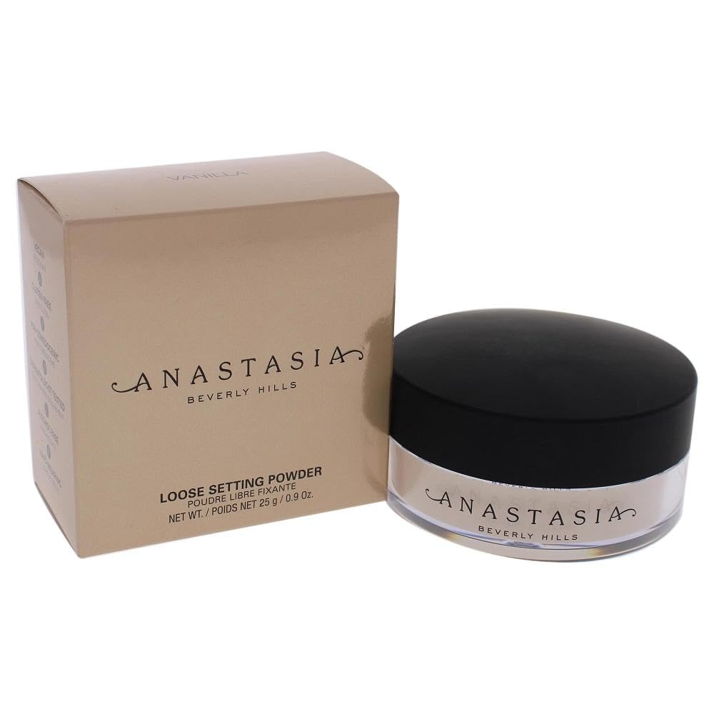 Anastasia Beverly Hills Loose Setting Powder - High-Definition Ultra-Fine Finishing Powder, Oil-Absorbing & Long-Wearing for a Flawless, Soft-Focus Look  Color:Vanilla