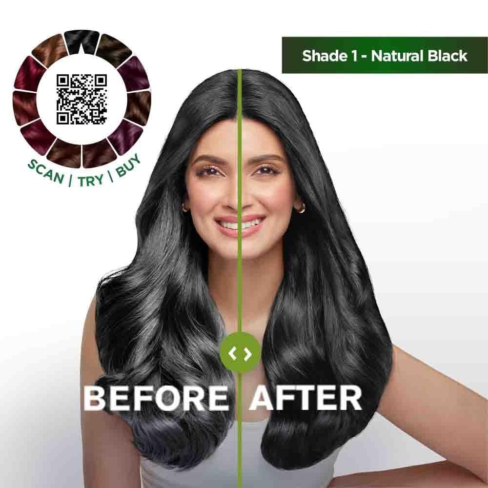Garnier, Hair Colouring Creme, Smoothness & Shine, Color Naturals Mini, Shade: 1 Natural Black + 4 Brown, (35ml + 30g each) (PACK OF 2) 130g