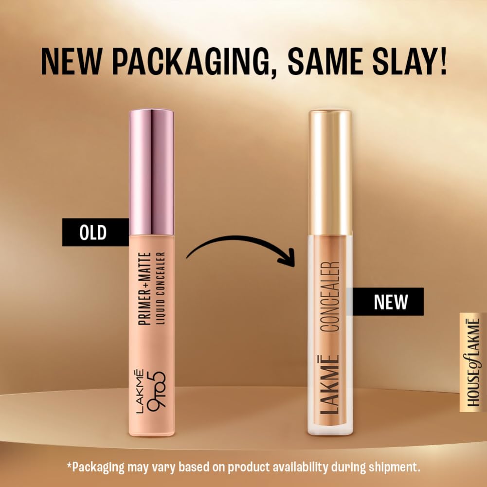 Lakme Powerplay Priming Concealer Built in Primer, Hydrating, Conceals Dark Circles 10 Ivory, 5.4ml (Fashionista Collection) Ivory 5.4 ml (Pack of 1)