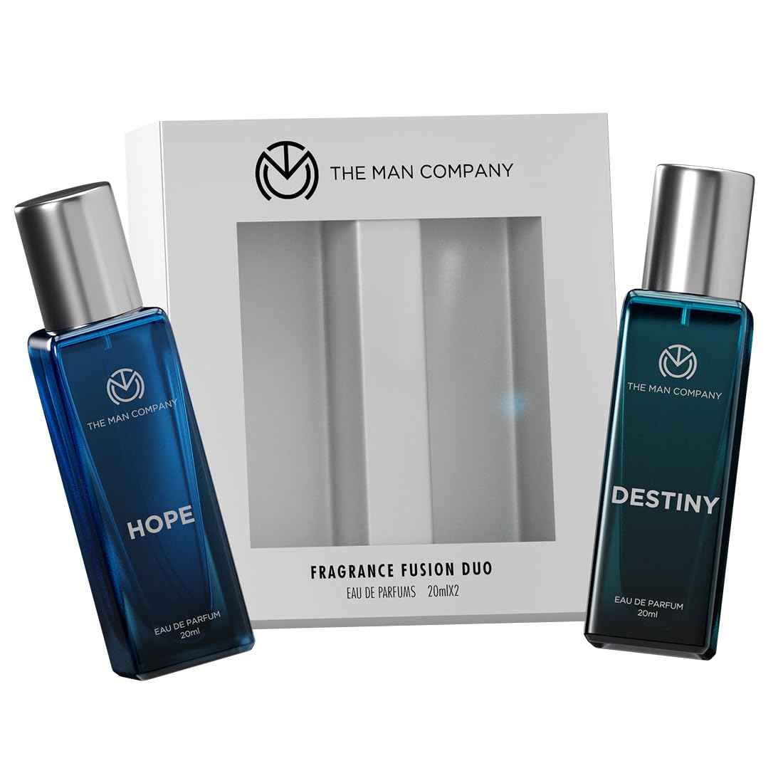 The Man Company Fragrance Fusion Duo, Hope and Destiny Perfume Gift Set | Eau De Parfum Set, 20ml x 2 | Gift for Man | Long-Lasting EDP | Premium Perfume for Ma