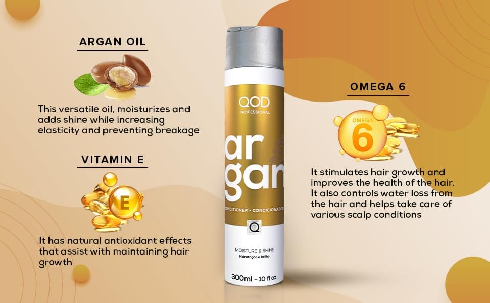 Qod Professional - Argan Conditioner , Sulphate Free , Sodium Chloride Free (300ml)