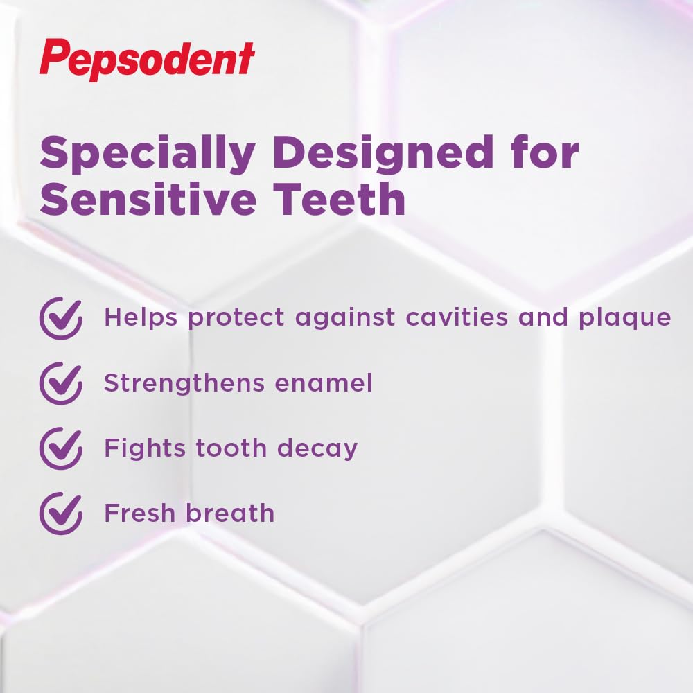 PEPSODENT SENSITIVE Care Toothpaste, Multipack, specially formulated with 5% Potassium Nitrate, Starts Acting in 30s,100% Vegetarian, Protects against Sensitivi