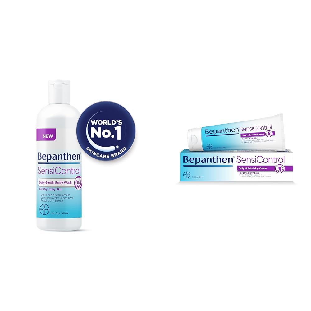 Bepanthen World's No.1 Skincare Brand SensiControl Bodywash and Moisturizer for Dry Skin