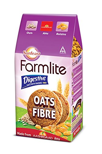 Sunfeast Farmlite Digestive Oats with Raisins Biscuits, 150g