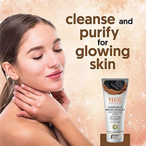 VLCC - Charcoal & Moroccan Clay Deep Purifying Scrub (90gm)