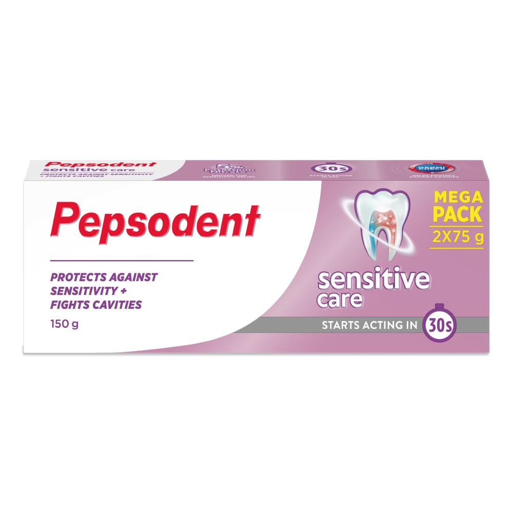 PEPSODENT SENSITIVE Care Toothpaste, Multipack, specially formulated with 5% Potassium Nitrate, Starts Acting in 30s,100% Vegetarian, Protects against Sensitivi
