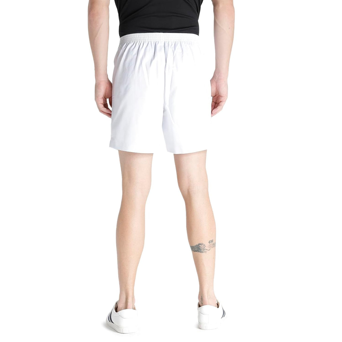 athlete Men's Classic Casual Shorts | Premium Cotton Blend | Structured Zipper Fly | Elastic Waist | Deep Side Pockets | Comfort Fit Standard 36 White