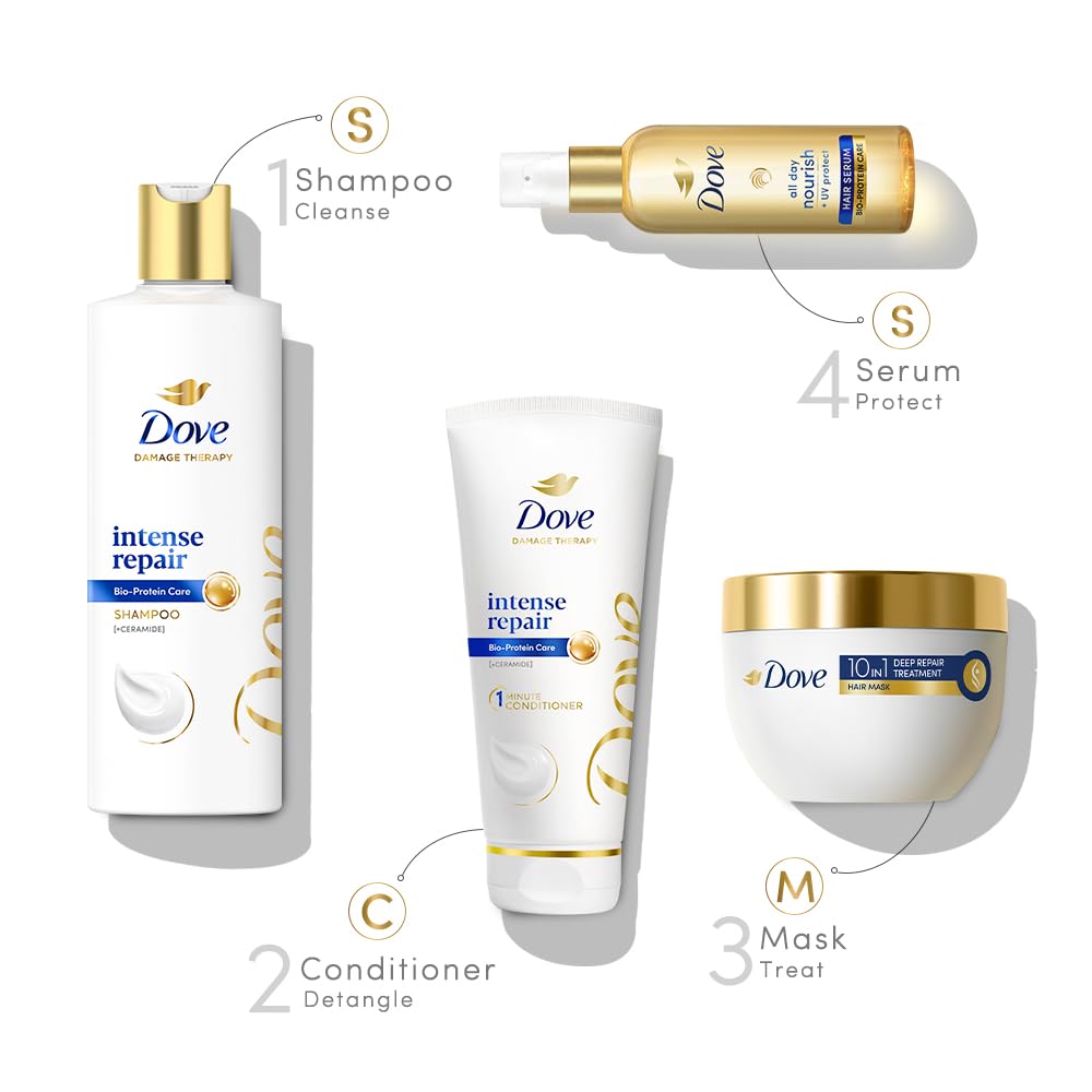 Dove Deep Repair Treatment Hair Mask For Damaged Hair With Bio Protein Care Sulphate & Paraben Free 300 ML