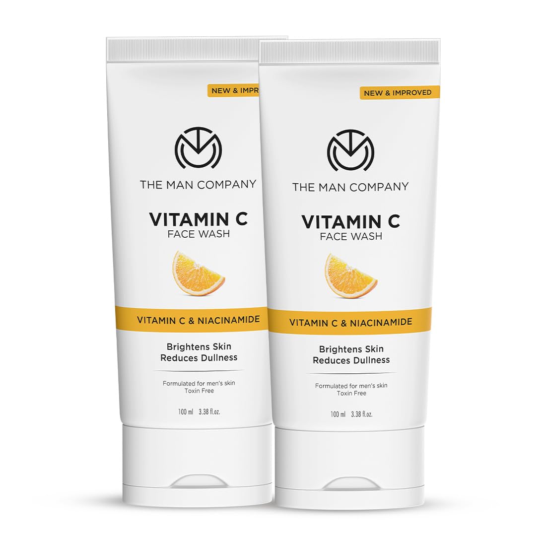 The Man Company Vitamin C Face Wash with Turmeric and Moringa | Paraben Free - 100ml, Pack of 2 | Face Wash For Man
