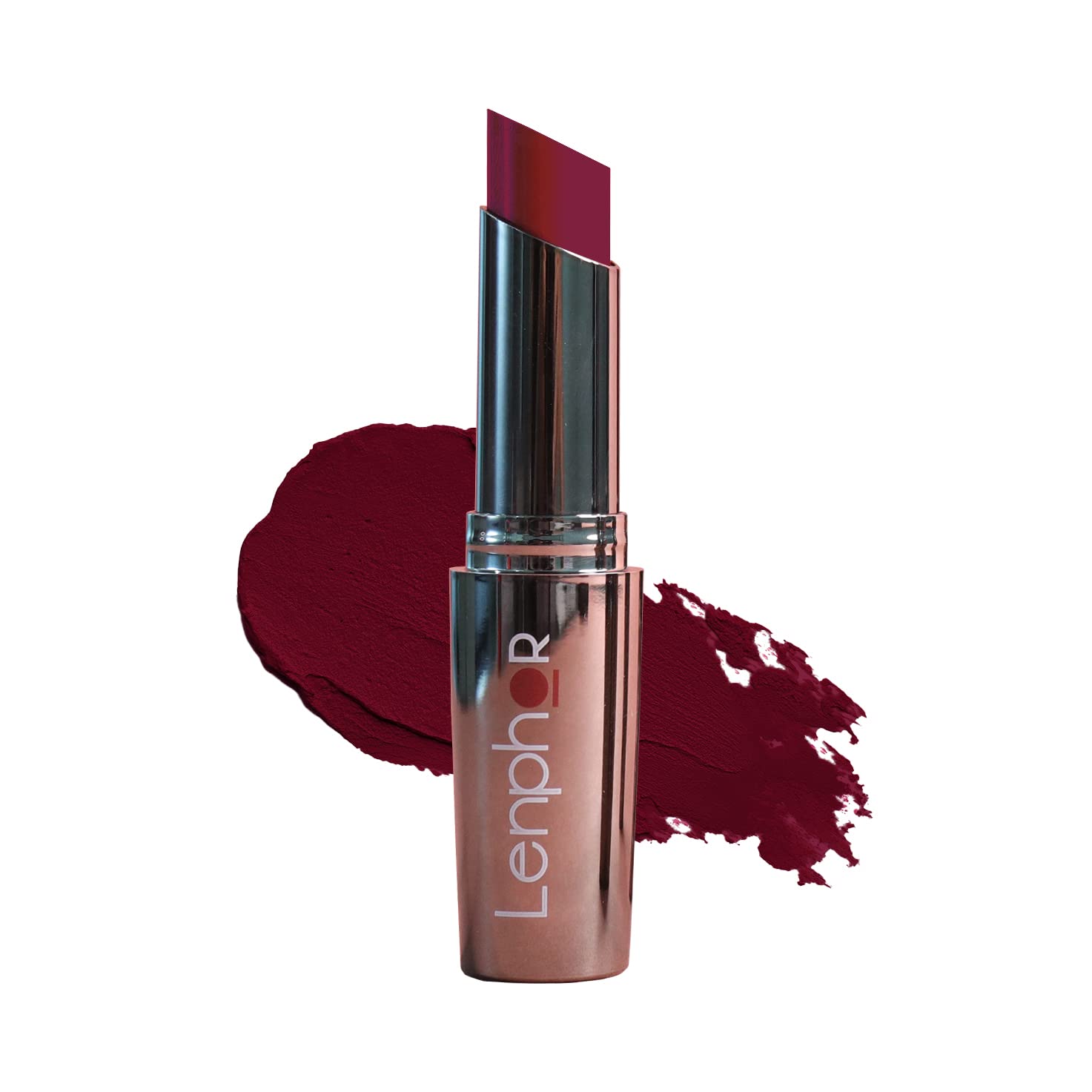 Lenphor - Treasure Matte Lipstick, Long Lasting Lipstick for Professional Cosmetics for Women & Girls, Creamy Soft Lip Stick, Moisturizer Lip Gloss, Almond Coffee (3g)