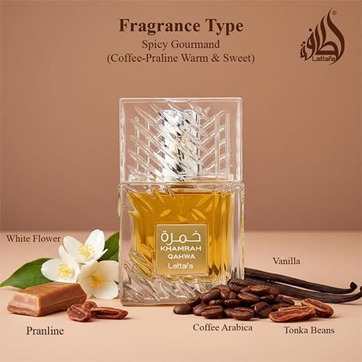Lattafa Khamrah Qahwa Floral Eau De Parfum 100Ml Liquid For Men & Women